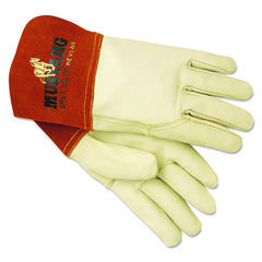 Mustang Mig/Tig Welder Gloves, Tan, Medium, 12 Pairs